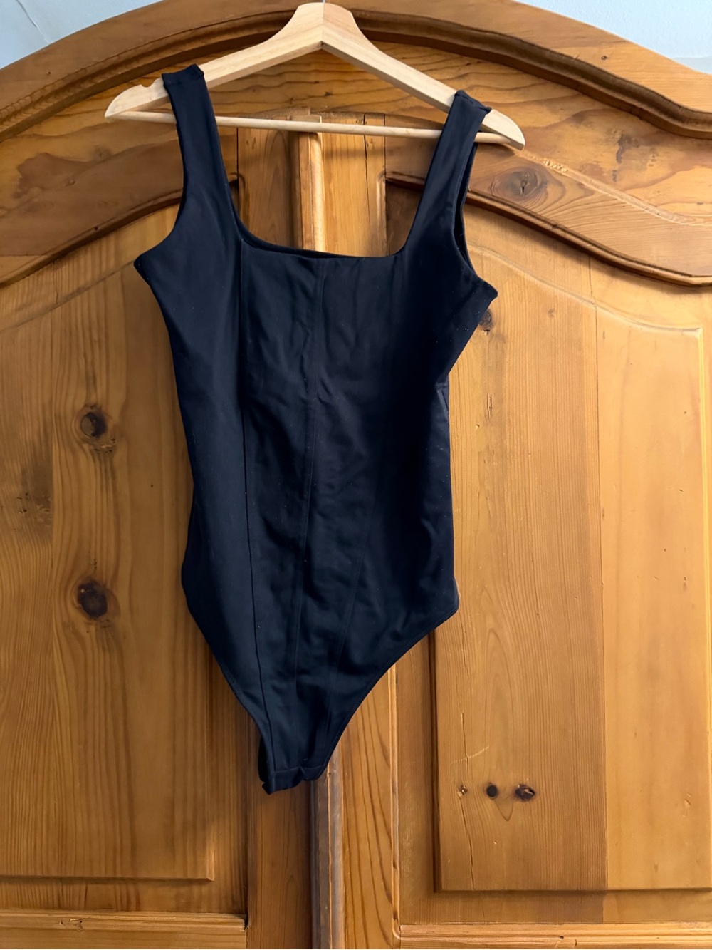 Abercrombie & Fitch Black Square-Neck Bodysuit